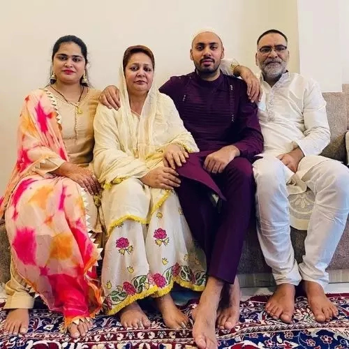 Avesh Khan with his family