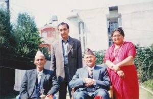 KP Sharma Oli with his family