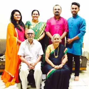 Atharva Taide with his family