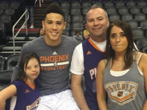 Devin Booker with his family