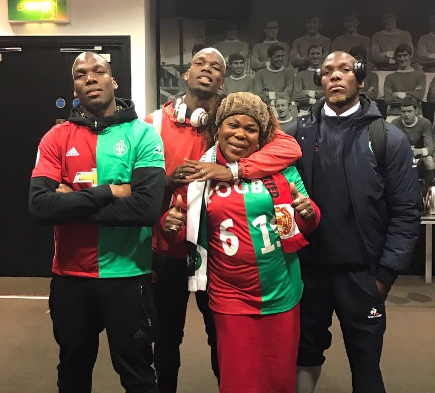 Paul Pogba with his family