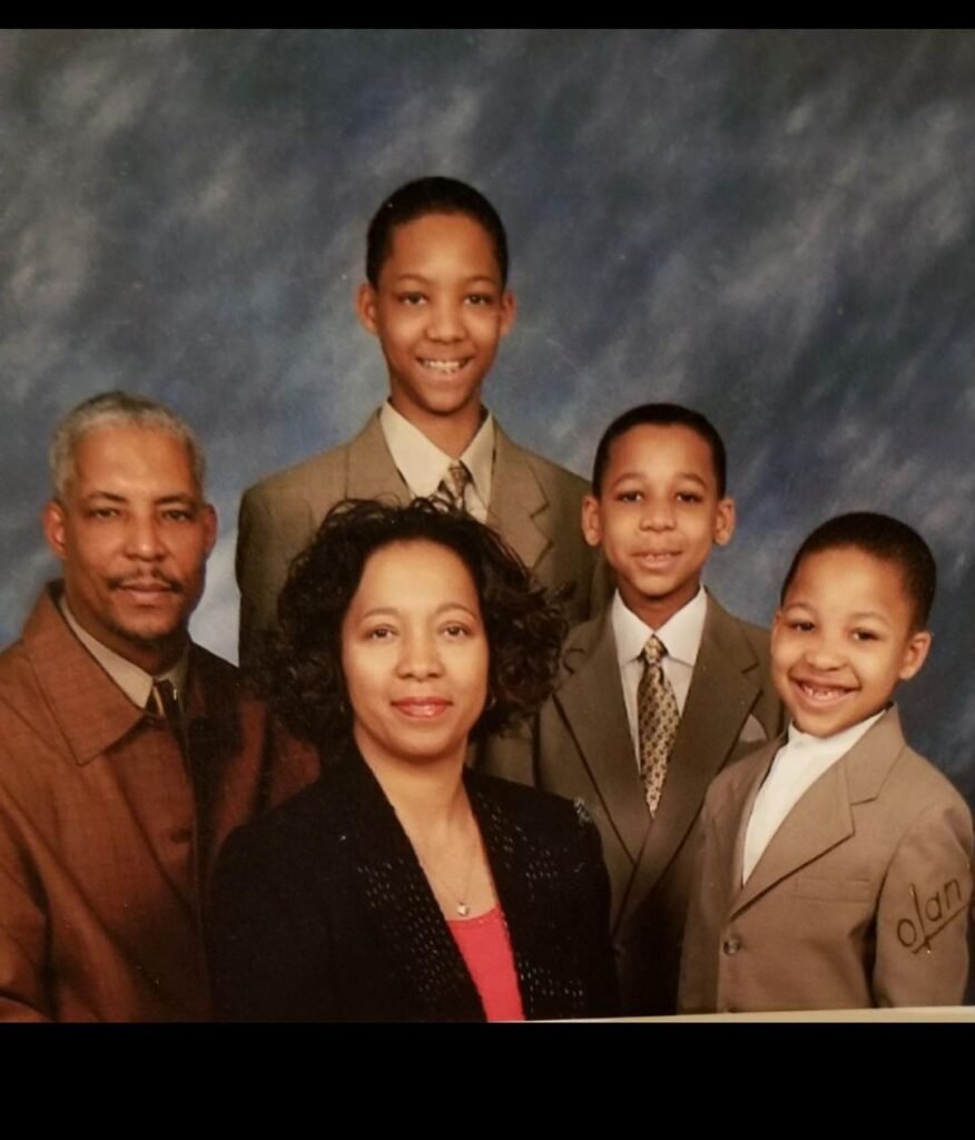 Grant Williams with his family